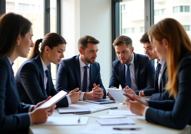Equipo de Horología Legal trabajando en su oficina de Madrid